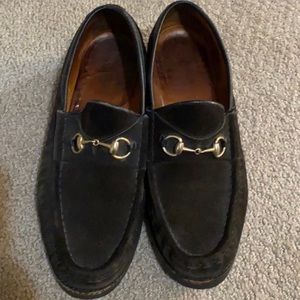 Brown Suede Gucci Loafers